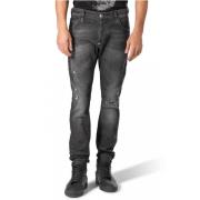 Sort Tapered Jeans