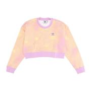 Bliss Lilac Cropped Letvægts Crew Neck Sweatshirt