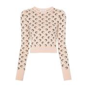 Månejacquard Sweater Beige