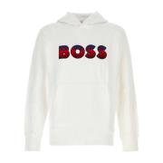 Hvid bomulds sweatshirt