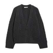 Kabelstrikket V-hals Cardigan