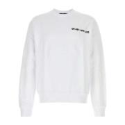 Hvid bomulds sweatshirt