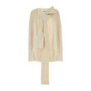 Elegant Ivory Cotton Blend Cape