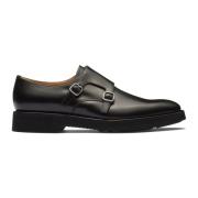 Sorte Double Monk Strap Sko