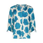 Madame De Print Bluse