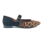 Leopard Print Flade Ballerina Sko