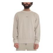 Ensfarvet Crewneck Sweatshirt med Logo