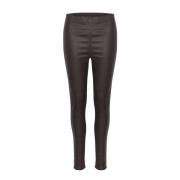 Mørkebrun Krokodille Leggings Slim-Fit