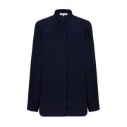 Navy Blue Kravefri Skjorte