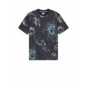 Marineblomstret T-shirt