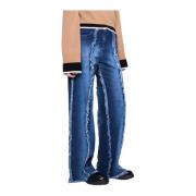 Wide Leg Fringe Jeans