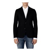 Sort Button-Up Blazer Efterår/Vinter