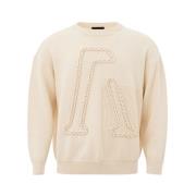 Beige Uld Sophistication Sweater