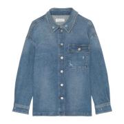 Afslappet denim overshirt