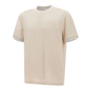 Herre Bomulds T-shirt Sand Beige