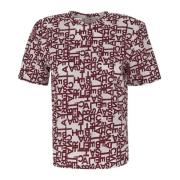 Burgundy Monogram Bomuld T-shirt