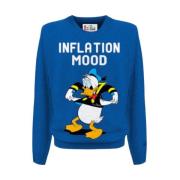 Blå Jacquard Pullover Inflation Mood