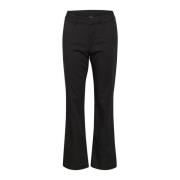 Flared Chino Bukser Sort Dyb