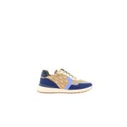 Canvas Beige og Navy Blue Sneakers