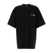 Oversize Sort Bomuld T-shirt