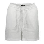 Hvid Dame Shorts med Elastisk Talje