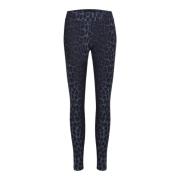 Leopard Leggings, Dusty Navy Leo