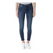 Cropped Skinny Fit Mid Waist Jeans