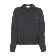 Grå Uld Cashmere Sweater Cocoon Stil