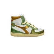 Metallic Guld Grøn Basket Sneaker