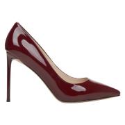 Kvinders Burgundy High Heels Pumps lavet af Ægte Læder ER00115757