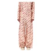 Silke Pyjamasbukser med Pink Print