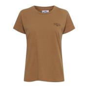 Dame T-shirt Top Karamel