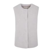 Merino Frise Gilet Meringue Stil