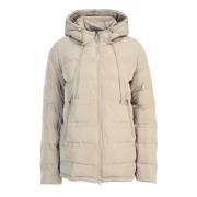 Hætte Puffer Jakke Trendy Stil