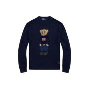 Jacquard Bomuld Linned Polo Bear Sweater