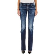 Flare Jeans med knaplukning