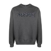 Vintage Branding Sweatshirt i Grå med Coccodrillo Print