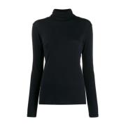 Navy Blue Roll Neck Sweater