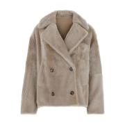 Beige Lambskin Coat