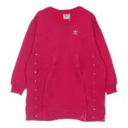 Magenta Sweater Kjole Letvægts Fleece