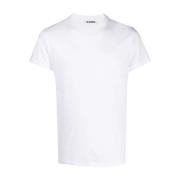 Herre Ribbet Bomuld Creweck T-shirt