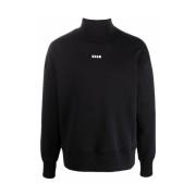 Høj Hals Sort Sweatshirt