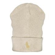 Beige Herre Broderet Logo Hat