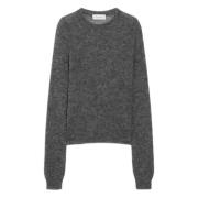 Grå Alpaka Crew-Neck Sweater