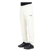 Beige Sporty Sweatpants med Wide Leg Cut