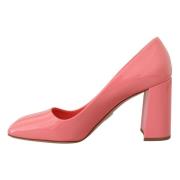 Elegant Pink Square Toe Pumps