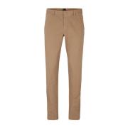 Slim Fit Gabardine Bomuld Chinos Beige