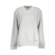 Gråt broderet sweatshirt