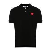 Sort Heart Logo Polo Skjorte