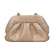 Croco Clutch Taske Beige Elegant Sporty